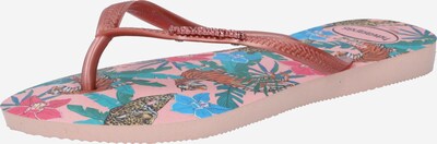 HAVAIANAS Сандали с разделител за пръстите в небесносиньо / зелено / бледорозово, Преглед на продукта