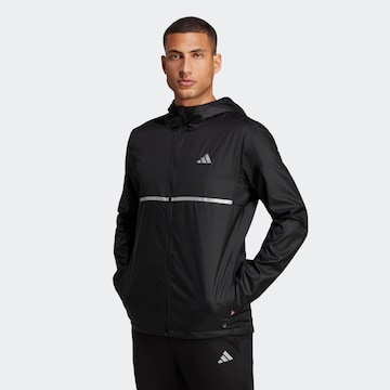 ADIDAS PERFORMANCE Športna jakna 'Own The Run' | črna barva: sprednja stran