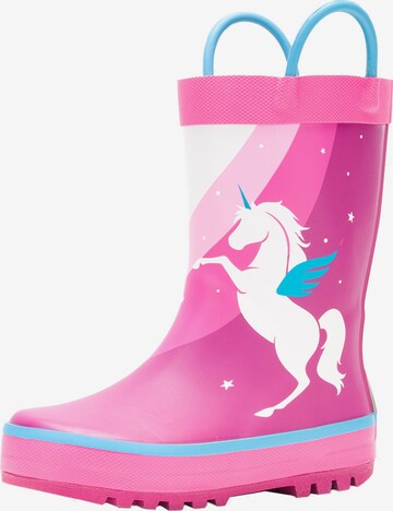 Kamik Rubber Boots 'UNICORN' in Pink: front