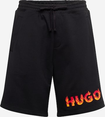 regular Pantaloni 'Dinque' di HUGO Red in nero: frontale