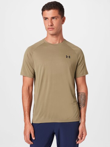 UNDER ARMOUR Regular fit Funkcionalna majica 'Tech 2.0' | zelena barva: sprednja stran