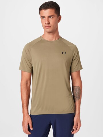 UNDER ARMOUR Regular Fit Funktionsshirt 'Tech 2.0' in Grün: predná strana