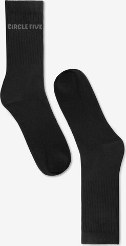 Circle Five Socks in Black