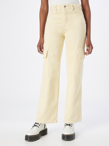 Nasty Gal Regular Cargobroek in Beige: voorkant