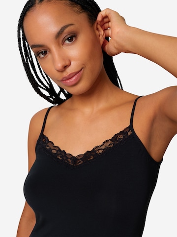 Skiny Spaghettitop ' Modal Lace ' in Beige