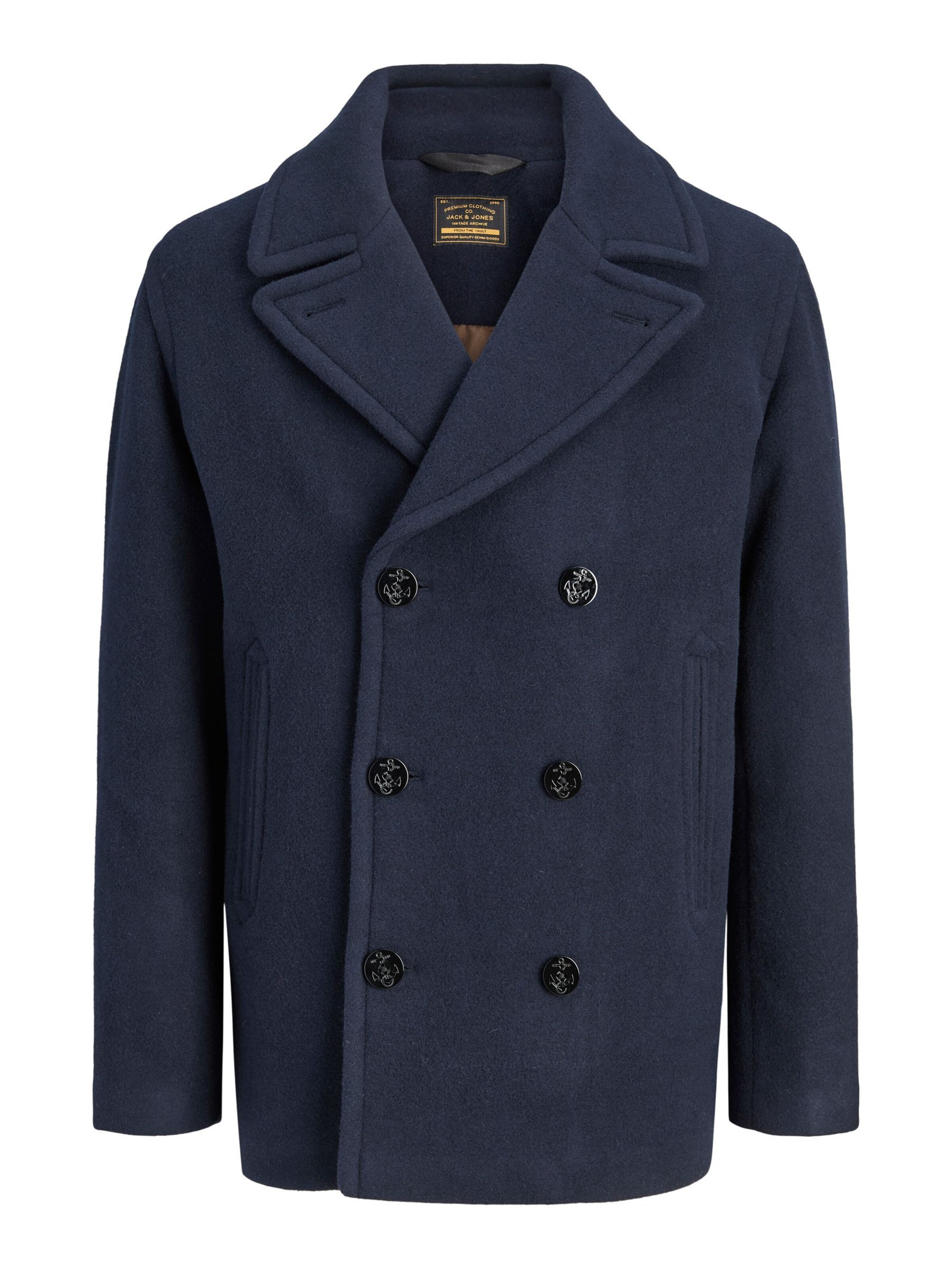 JACK & JONES Mantel in L in dunkelblau, Produktansicht