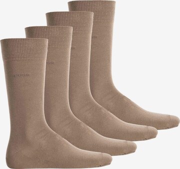 BOSS Socks in Beige: front