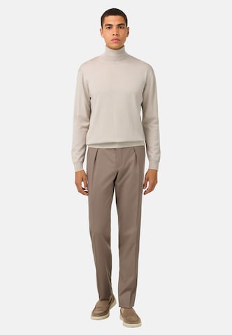 Boggi Milano Regular Bandplooibroek in Beige