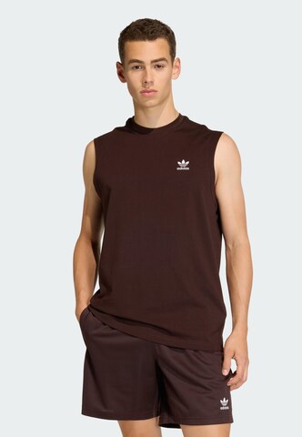 T-Shirt 'Trefoil Essentials' ADIDAS ORIGINALS en marron : devant