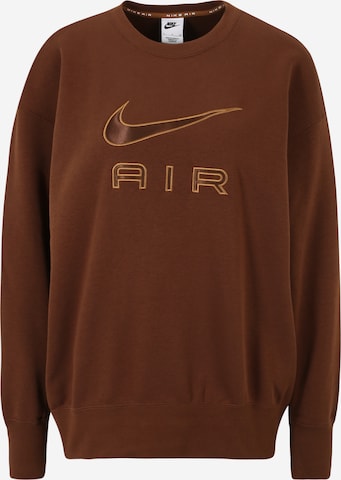 Bluză de molton de la Nike Sportswear pe maro: față