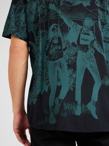 HUGO Regular Fit Hemd 'Ellino' in Schwarz