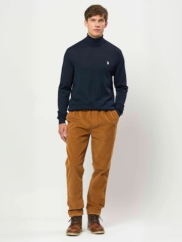 U.S. POLO ASSN. Sweter ' UMDel ' w kolorze niebieski: przód