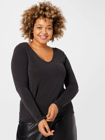 Vero Moda Curve Shirt in Zwart: voorkant