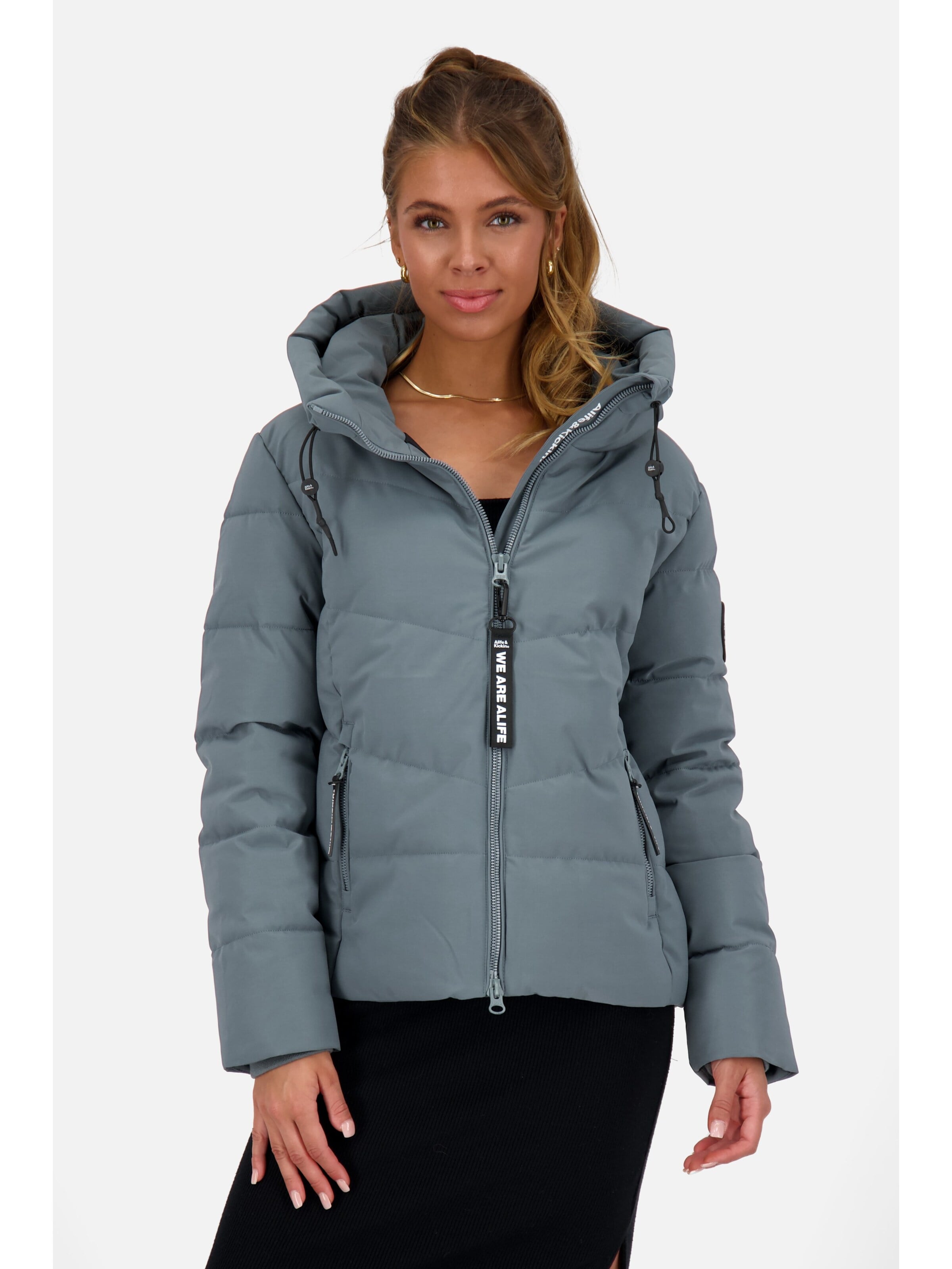 alife & kickin Winterjacke 'MichaelaAK' in Grau: Vorderseite