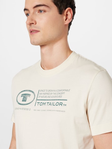 TOM TAILOR قميص بلون بيج