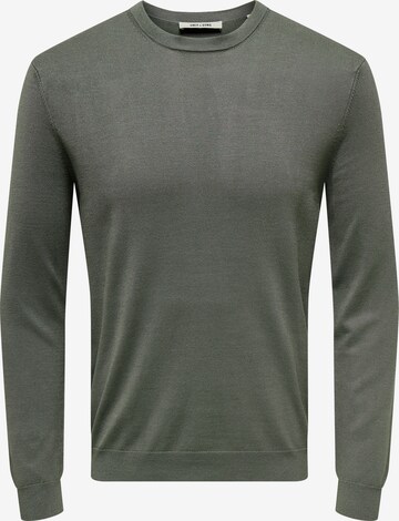 Only & Sons Свитер 'ONSWYLER' в Зеленый: спереди