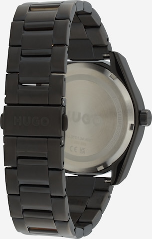 HUGO Red Analog Watch in Black
