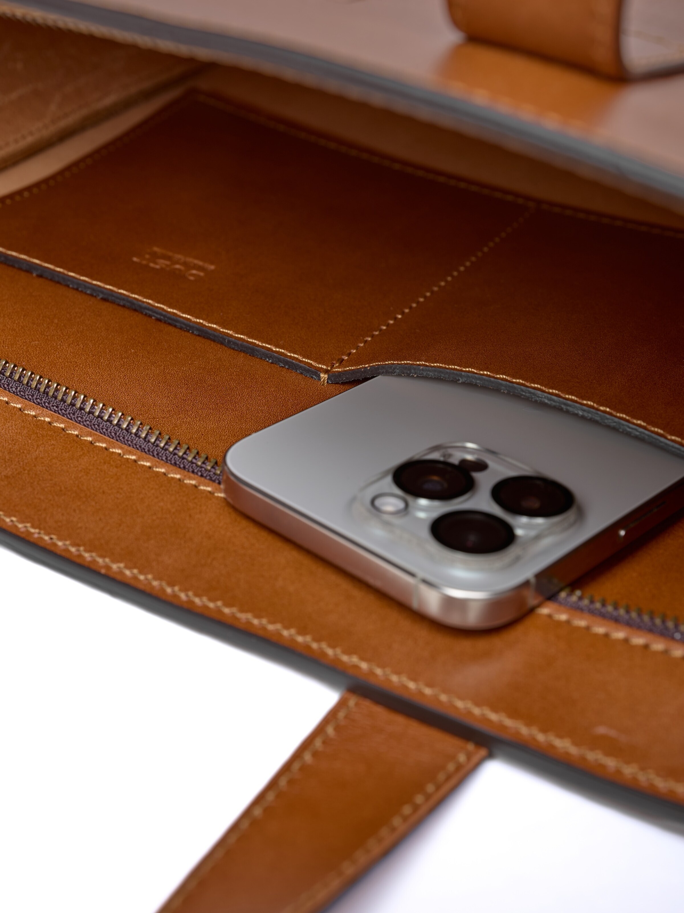 THE DUST COMPANY Shopper 'Leather Tote Brown Aspen Collection' in Bruin