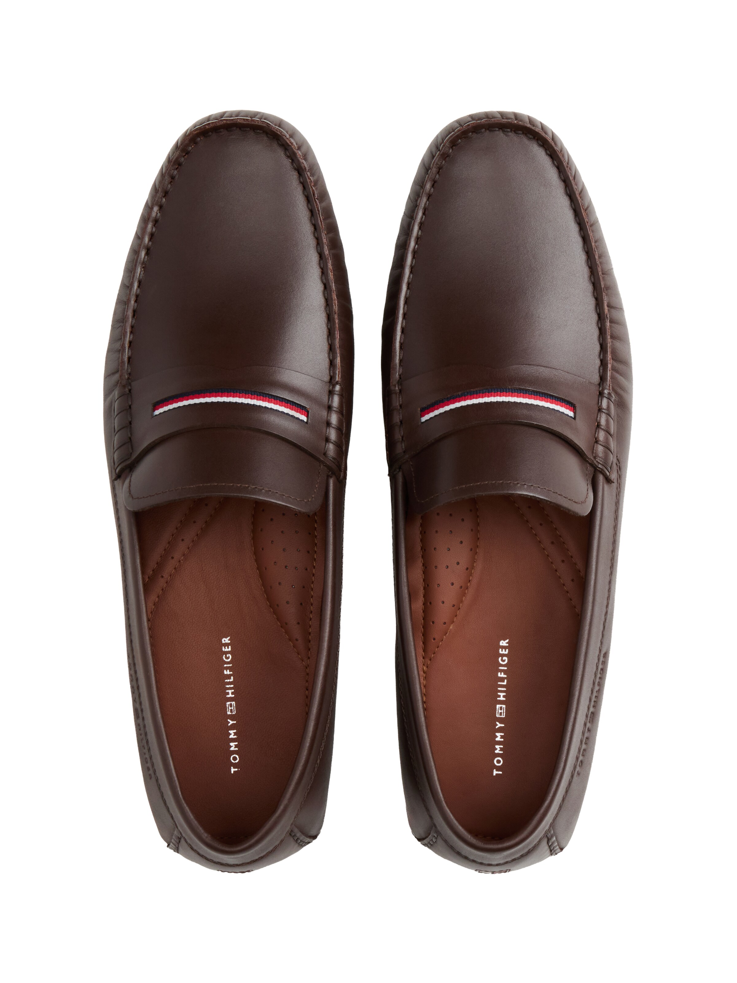 Mocassin TOMMY HILFIGER en marron : au dessus