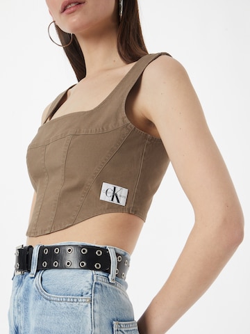 Calvin Klein Jeans Top in Brown