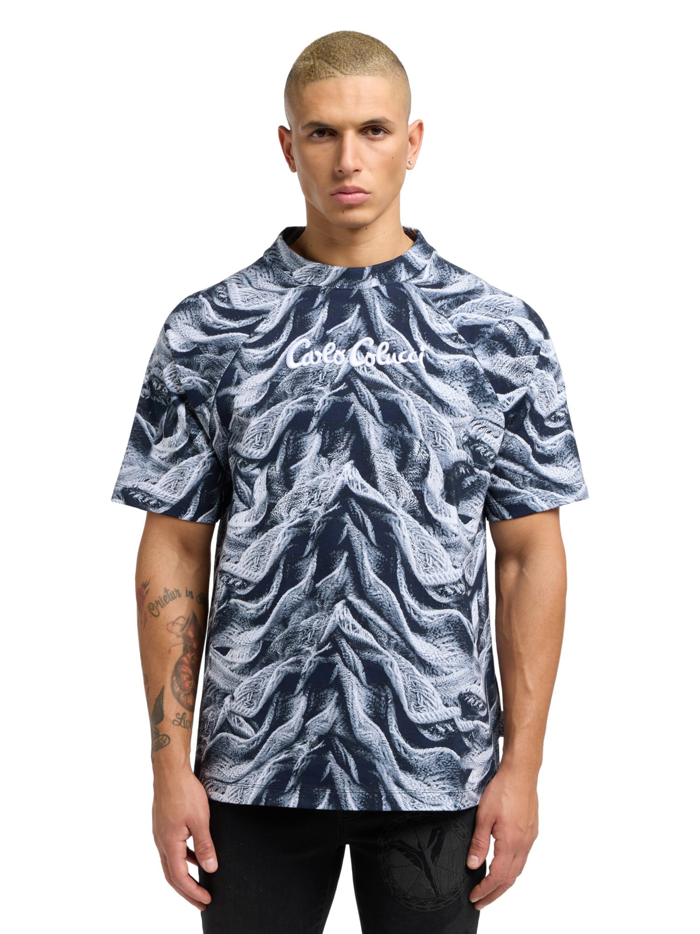 Carlo Colucci Shirt 'Dorn' in Blauw: voorkant