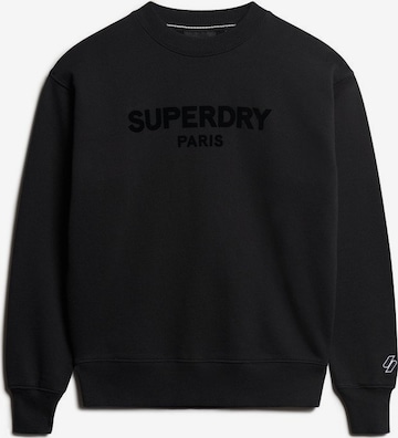 Sweat-shirt Superdry en noir : devant