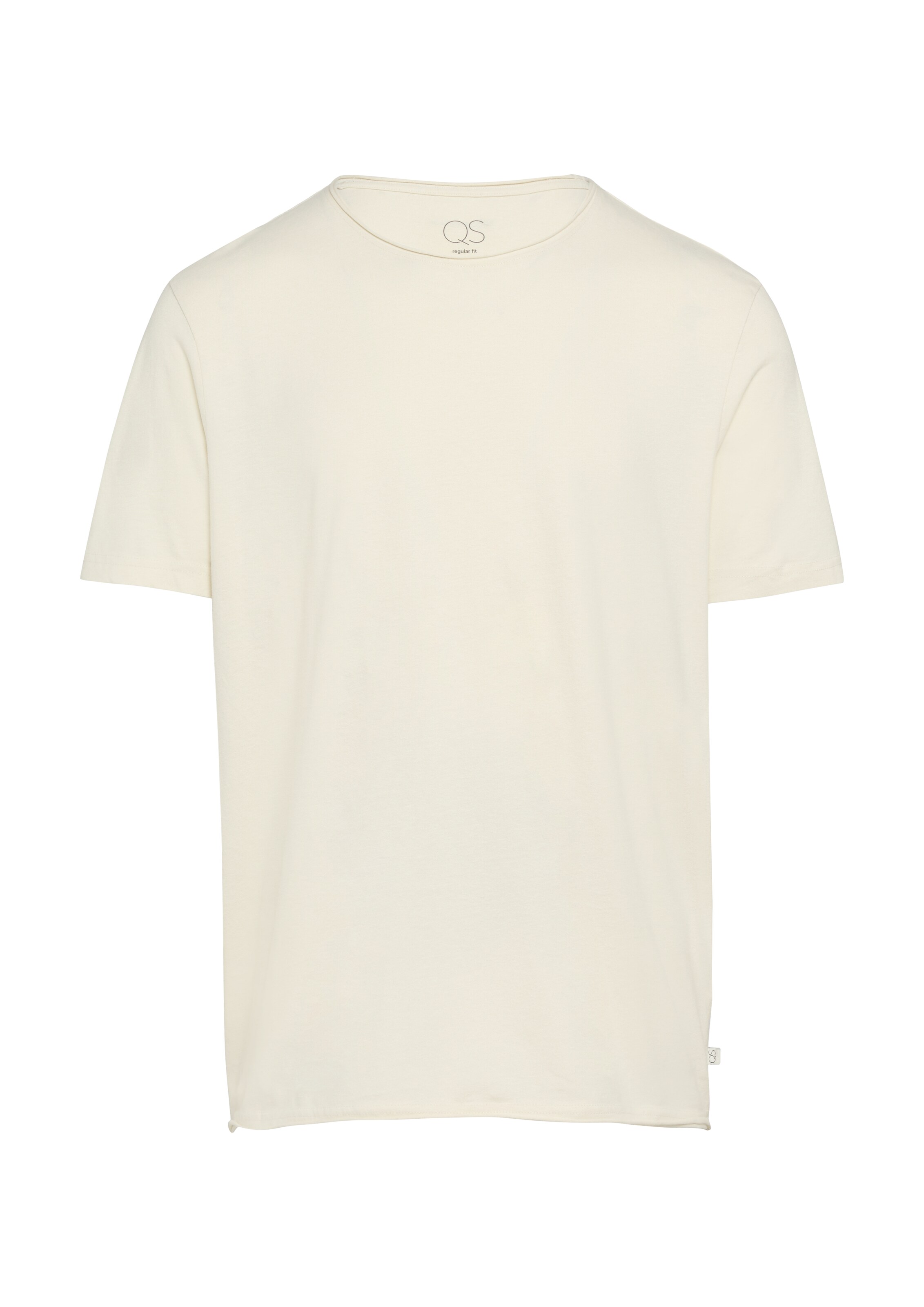 QS Shirt in Beige: voorkant