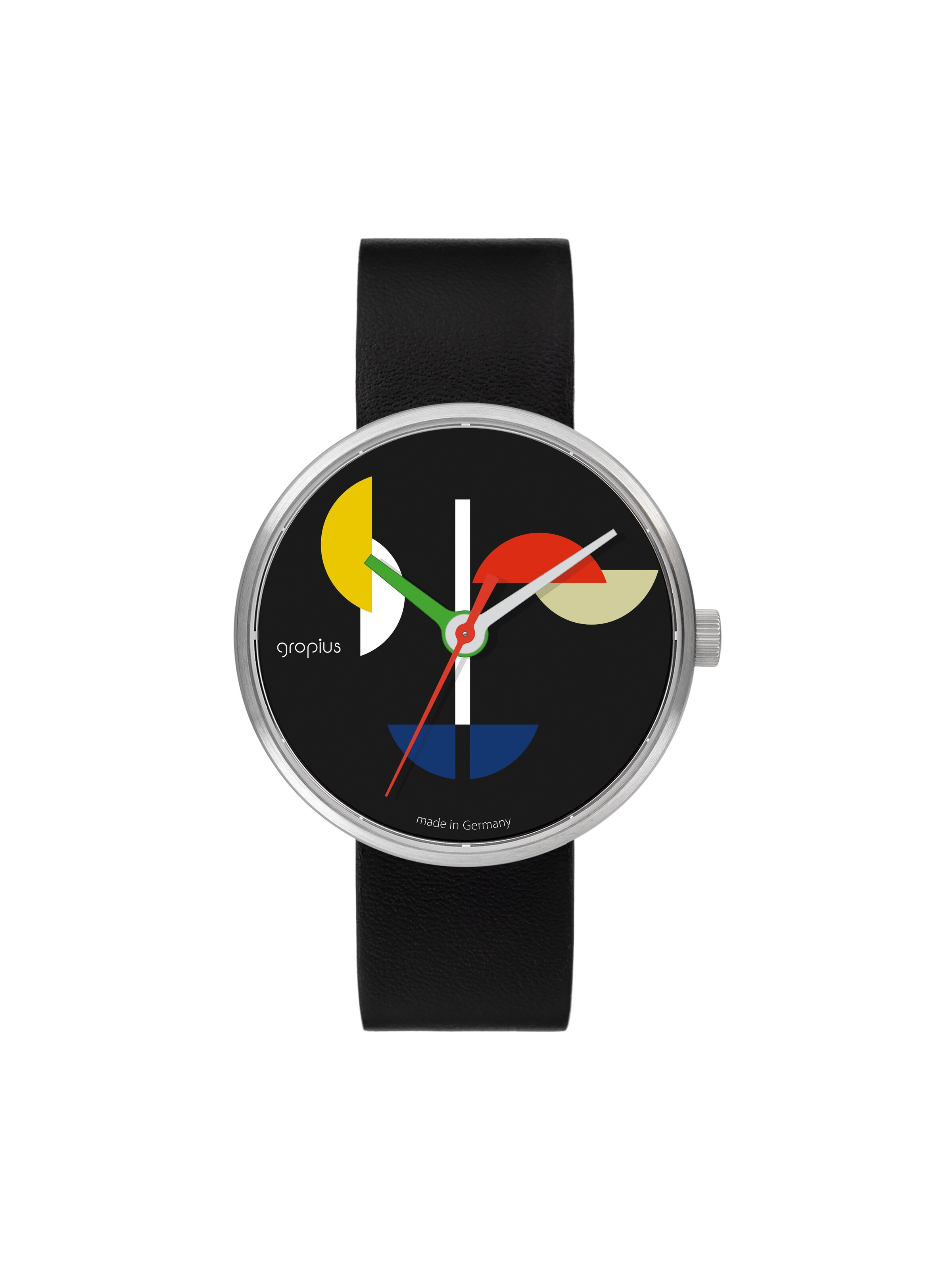 WALTER GROPIUS Analog Watch 'TRIADE DER SINNE' in Black: front