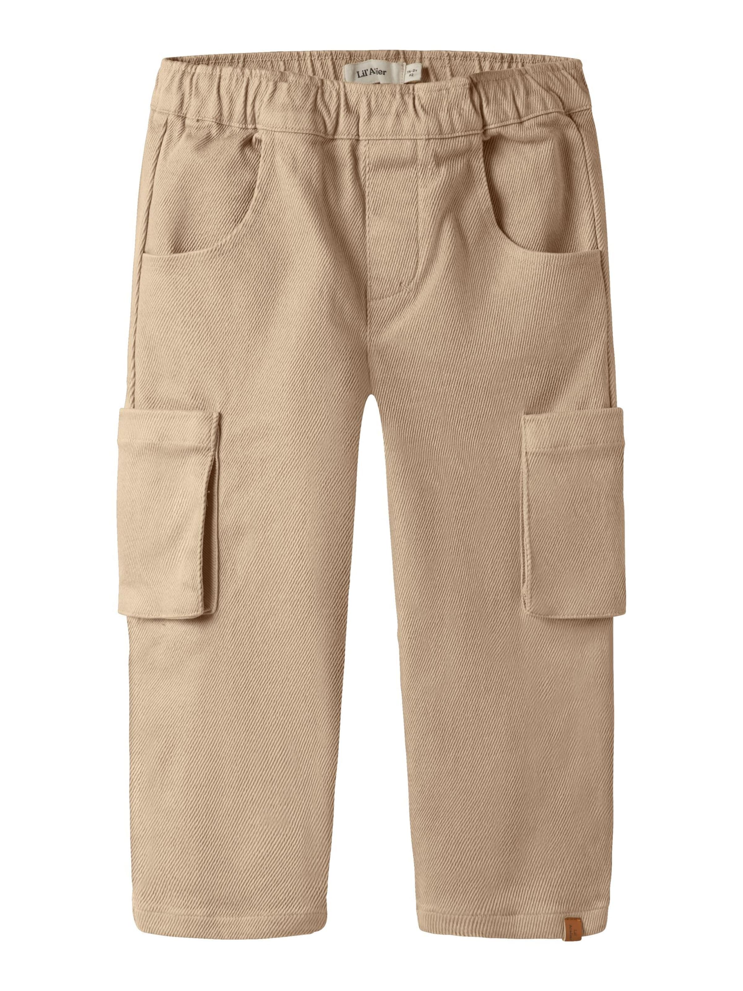 Lil'Atelier - Loosefit Pantalón en beige: frente