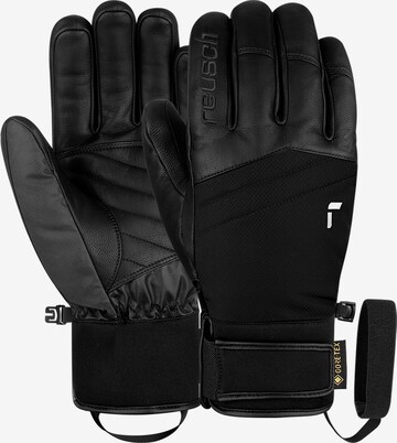 REUSCH Athletic Gloves in Black: front