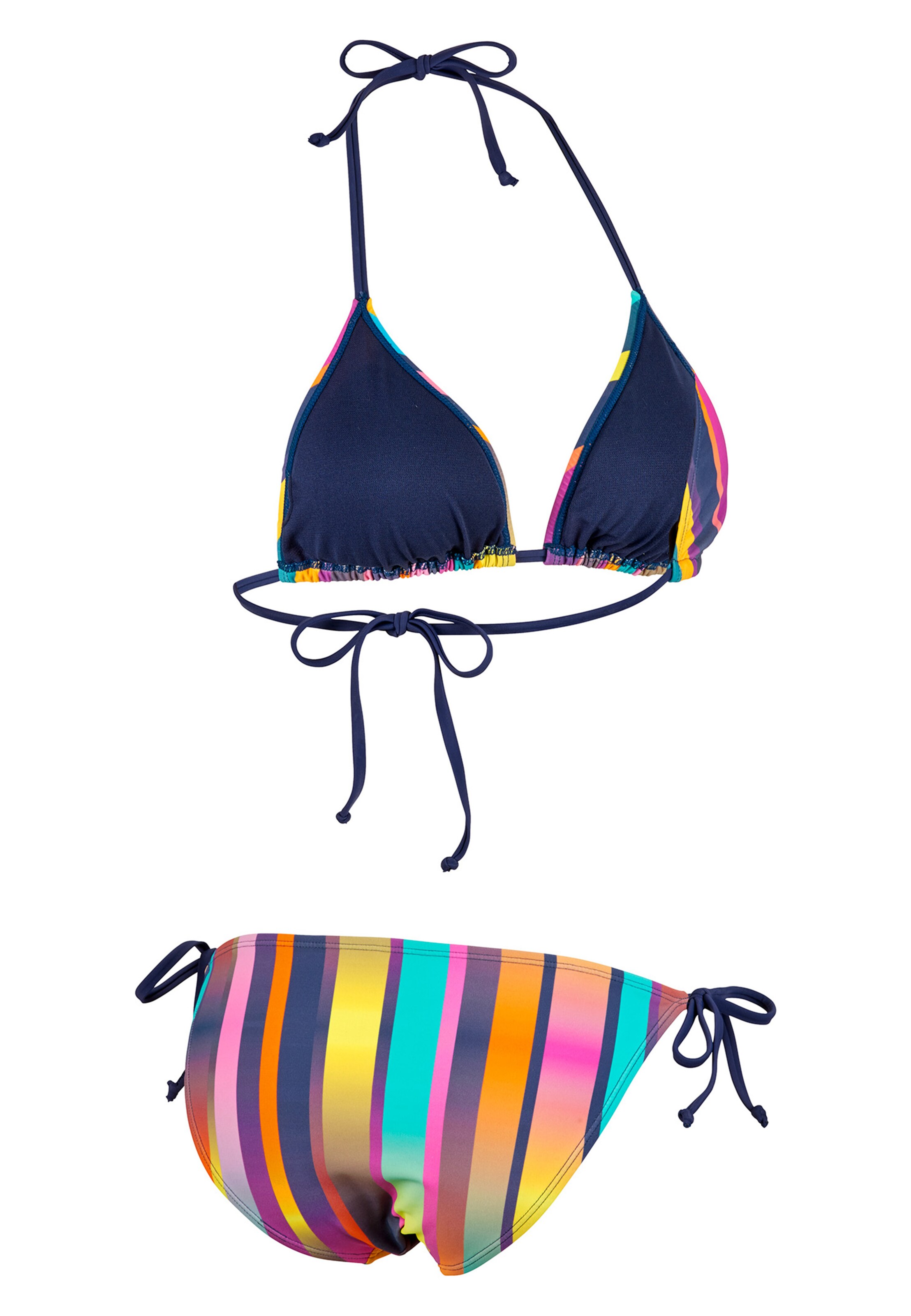 BECO the world of aquasports Triangel Bikini 'Summer Stripes' in Mischfarben