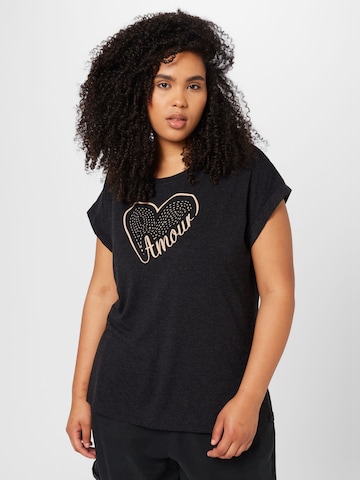 ABOUT YOU Curvy T-Shirt 'Sharon' in Schwarz: predná strana