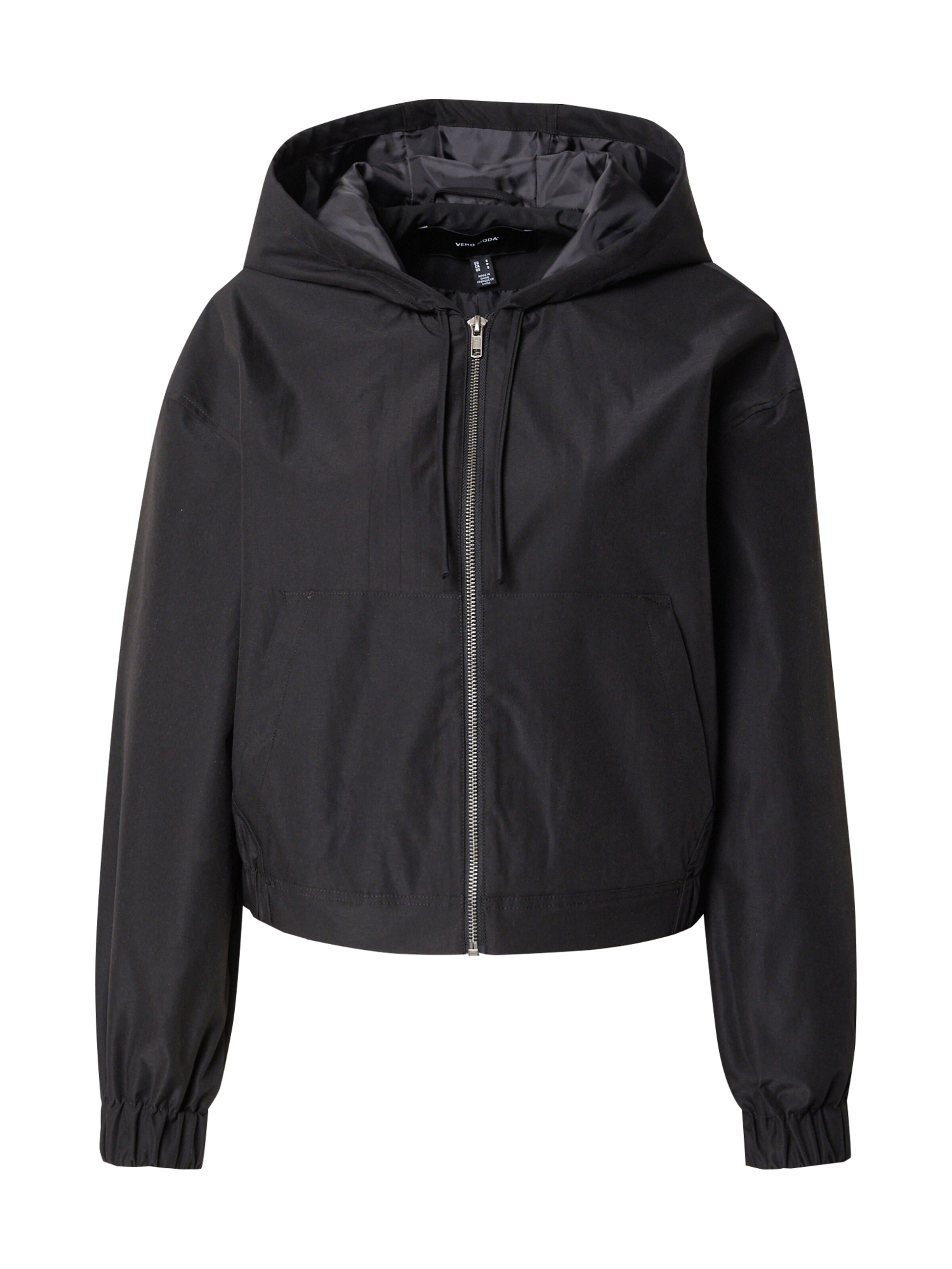 VERO MODA Φθινοπωρινό και ανοιξιάτικο μπουφάν 'VMVic' σε μαύρο: μπροστά