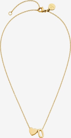 PURELEI - Colar 'Letter Heart O' em ouro: frente