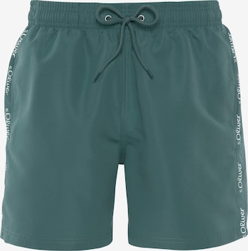 s.Oliver Board Shorts 'Noah' in Green: front