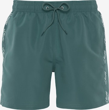 Pantaloncini da bagno 'Noah' di s.Oliver in verde: frontale