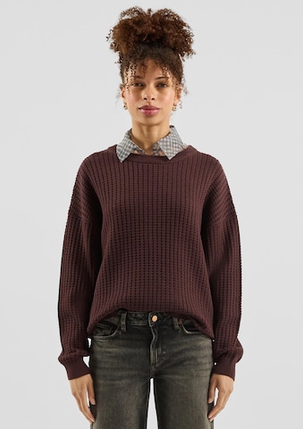 Pull-over QS en marron : devant
