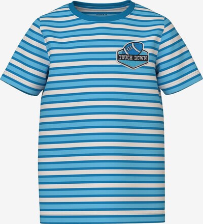 NAME IT T-Shirt 'DALOVAN' en azur / bleu ciel / noir / blanc, Vue avec produit