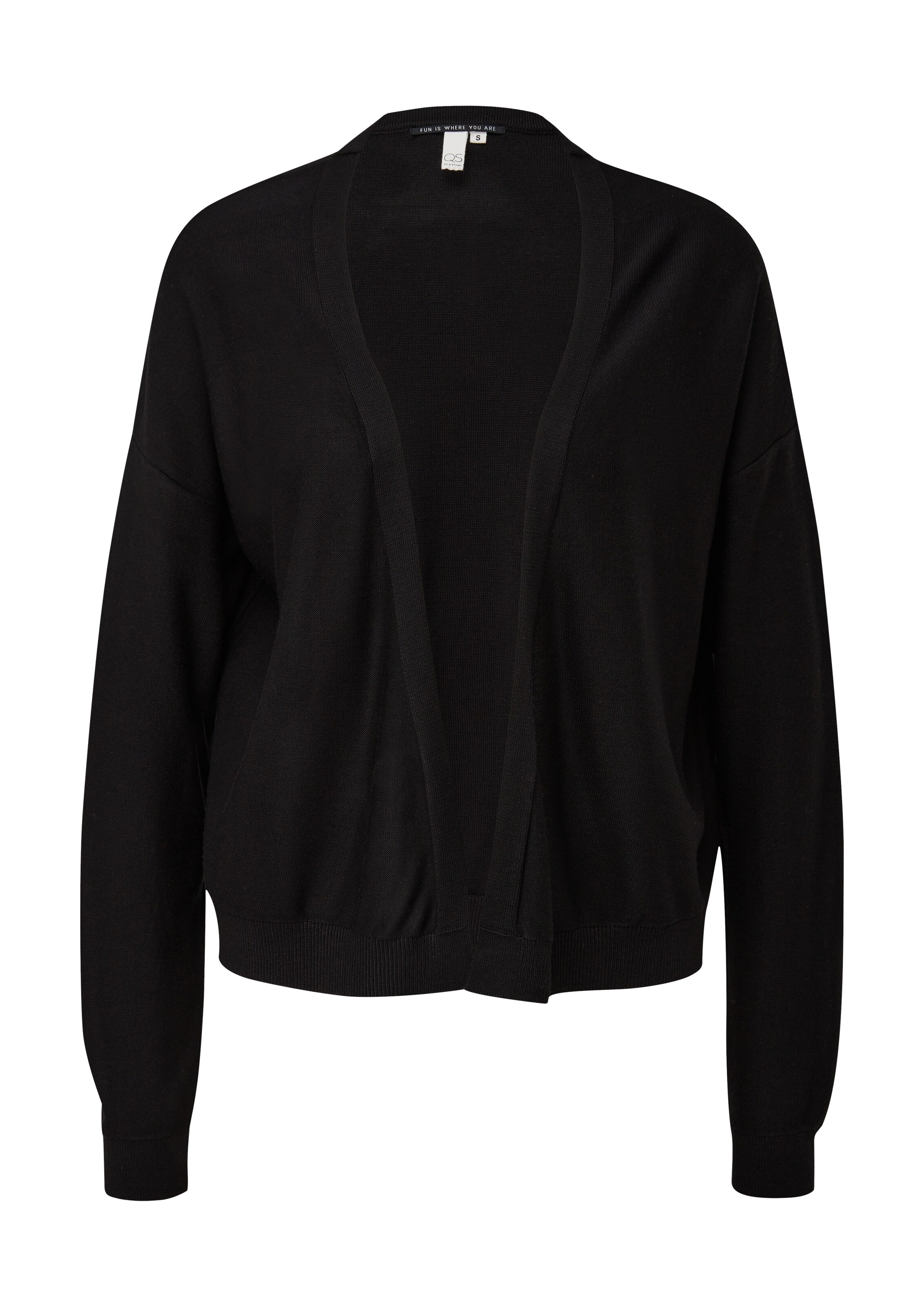 Cardigan oversize QS en noir : devant