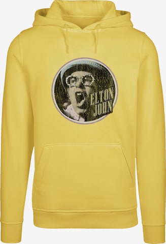 F4NT4STIC Sweatshirt 'Elton John Vintage Circle' in Geel: voorkant