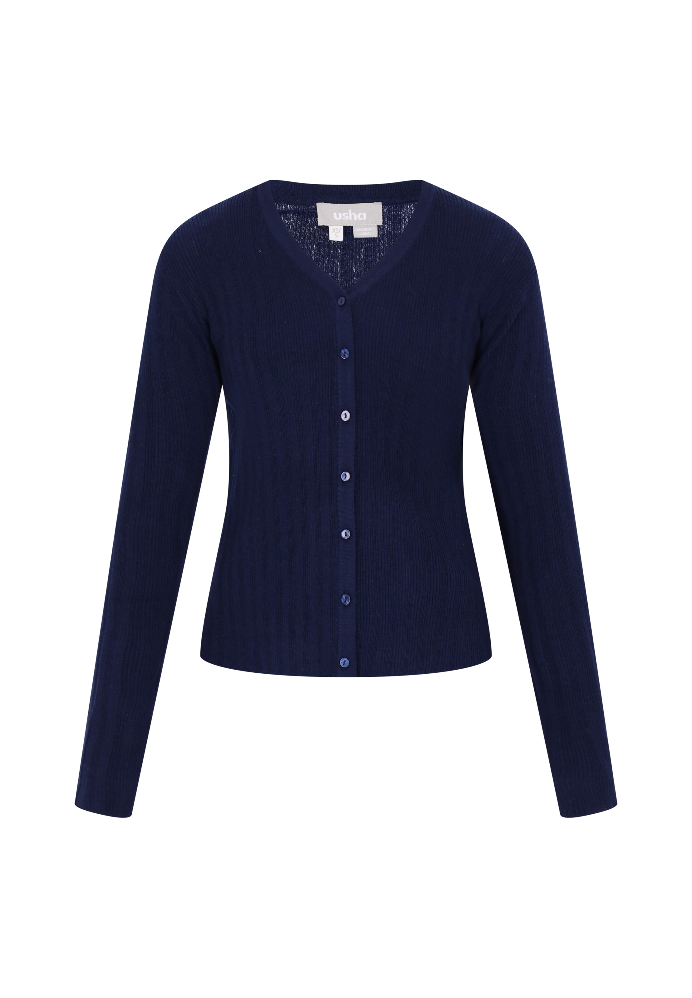 Usha Knit Cardigan in Blue: front
