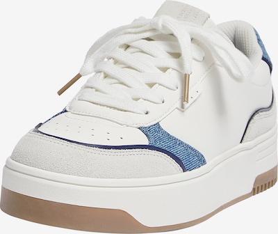 Pull&Bear Baskets basses en bleu / gris clair / blanc, Vue avec produit