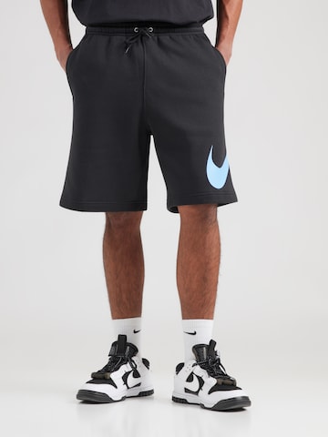 Nike Sportswear Loosefit Παντελόνι 'CLUB' σε μαύρο: μπροστά