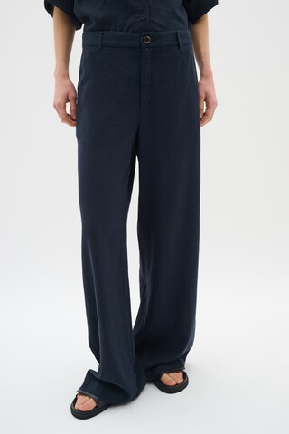 InWear regular Bukser med fals 'Dolina ' i blå: forside