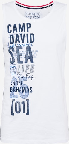 CAMP DAVID Shirt in White: front