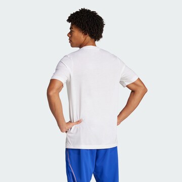 T-Shirt fonctionnel 'Frankreich Handball' ADIDAS PERFORMANCE en blanc