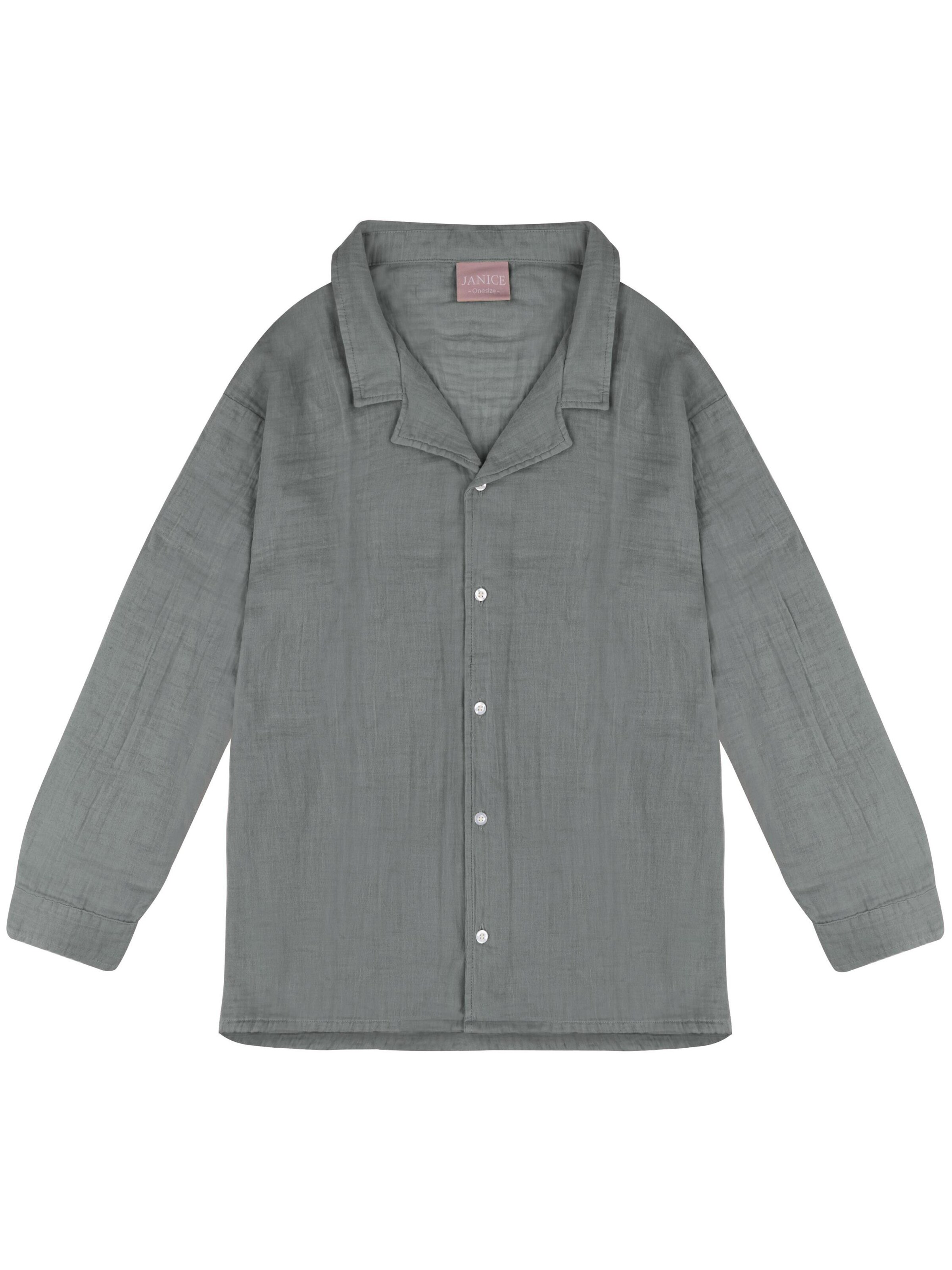 Janice Blouse in Grijs: voorkant