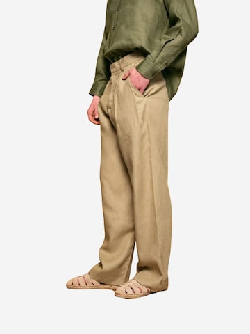 Giesto Baggy Pleat-front trousers in Green