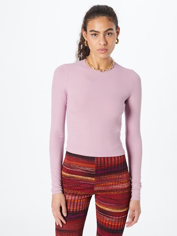 rožinė Abercrombie & Fitch Marškinėliai: priekis
