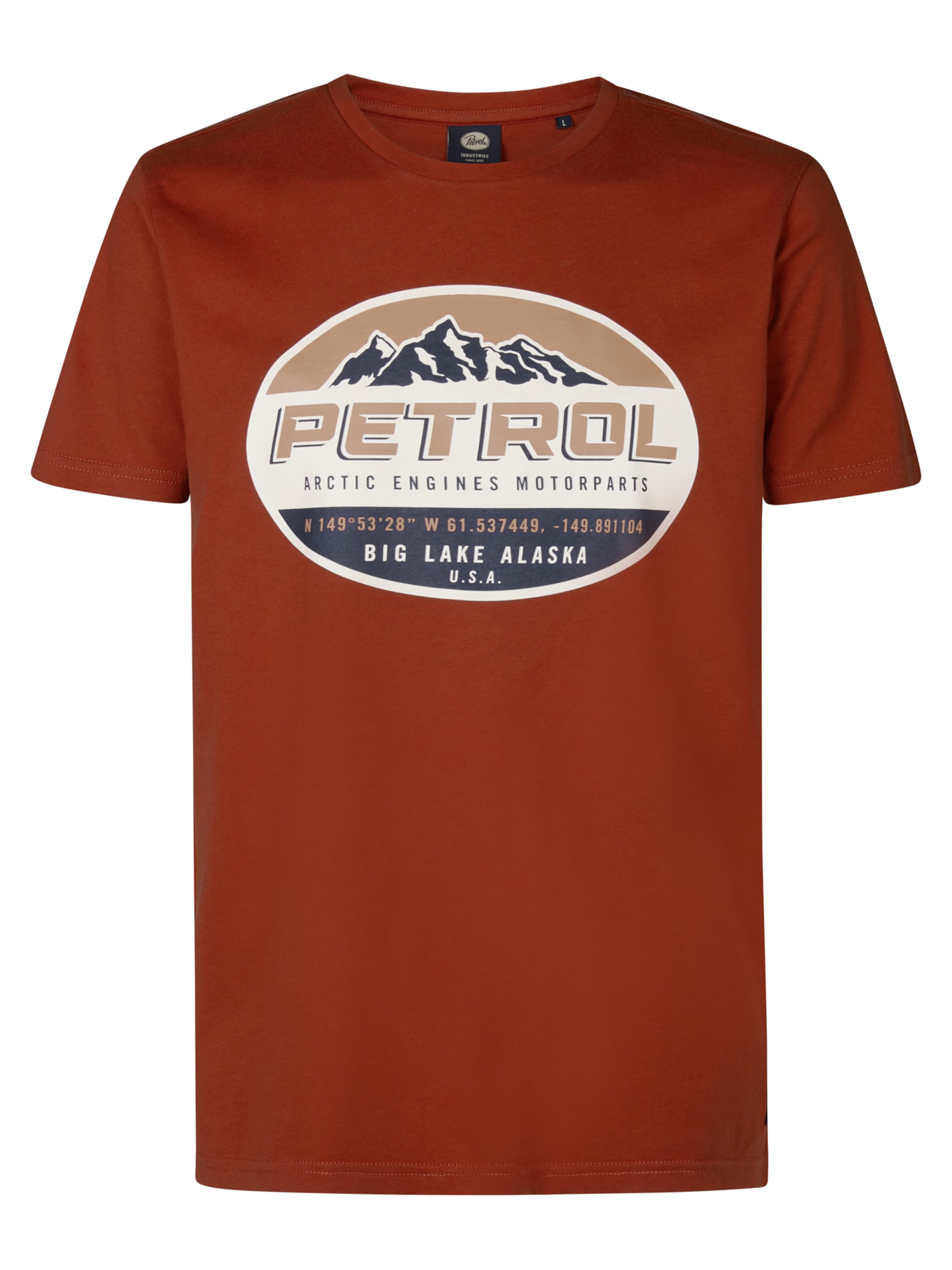 Petrol Industries Футболка 'Kennicott' в Коричневый: спереди